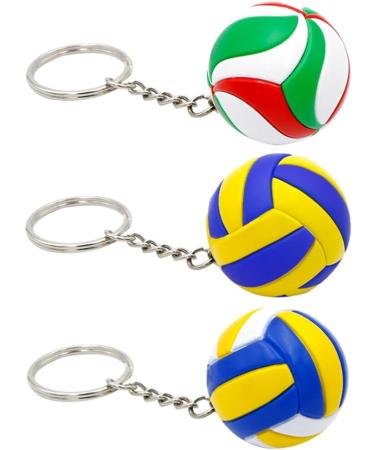 Ifundom 3D Volleyball Key Pendant - Sportball Keychain for Bags & Backpacks | 3 Pieces Hanging Volleyball Trailer - Buy Online on GoSupps.com