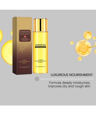 Ginseng Herbal Essence Anti-Wrinkle Facial Essence with Panax Ginseng Root Extract and Hydrolyzed Collagen 120ml/4fl oz - Buy Online on GoSupps.com