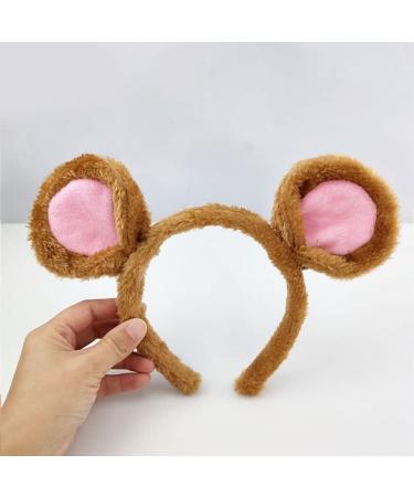 amangul Soft Bear Ears Headbands Plush Mouse Ears Hair Hoop for Washing Face Cartoon Animal Hairbands Halloween Costume(Gray) - Buy Online on GoSupps.com