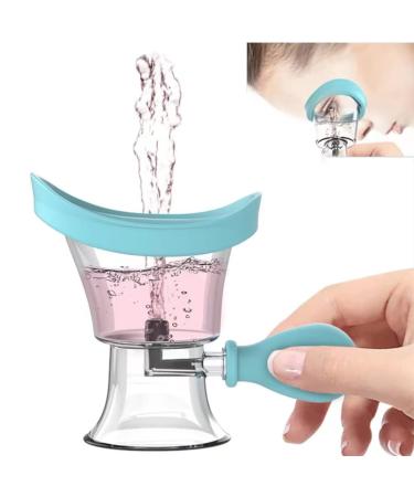 Eye Wash Cup,Eye Wash Cleaner Kit Silicon Manual Air Pressure Eye Cleaning Cup Tool Effective Eye Rinse Clean Dust Makeup Irritants,Transparent with Storage Container Eye Cup Soothing Tired Eyes(Blue) - Buy Online on GoSupps.com