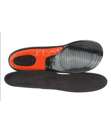 mally Gel Insoles for Men and Women Replacement Inserts for Sport Shoe Trainers Work Boots Shock Absorption Orthotic Support (Black  Small 4-7)