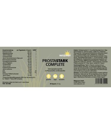 Wellpursan Prostate Support - 180 Vegan Capsules with Pumpkin Seed Saw Palmetto & Pomegranate - Rich in Lycopene Selenium & Zinc - Additive-Free Formula - Buy Online on GoSupps.com