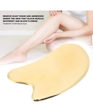 Verdant Touch Brass Gua Sha Tool - Body Scraping Board for Massage & Pain Relief | 11.9x6.1 cm | Acupoint Fascia Care - Buy Online on GoSupps.com