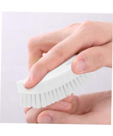 PLAFOPE Nail Brush Fingernail Clean Handle Fingernail Scrubber Finger Nail Scrubber Nail Scrubbing Brush Cleaning Brush Shoes Cleaner Shoe Cleaner White Food Grade Polyester Cleaning Ball 11.5x5cm White - Buy Online on GoSupps.com