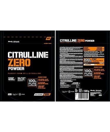Body Attack Citrulline Zero 500g - 100% Pure L-Citrulline with Vitamin B6 & Citrusyn | Support Metabolic Processes | Made in Germany | International Shipping Available - Buy Online on GoSupps.com