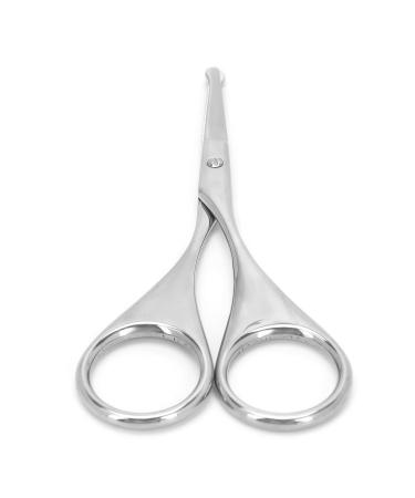 Nose Hair Scissors Stainless Steel Rounded Tip Scissors for Eyebrows Nose Moustache Beard (-WB010) MJ-WB010 MJ-WB010