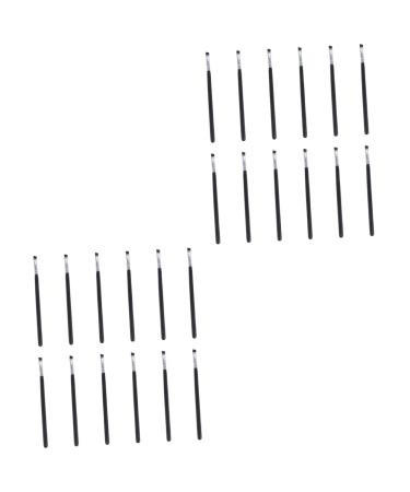 Beavorty 24 pcs Angled eyebrow brush flat concealer brush Makeup Applicator Brush Foundation Brush travel mix 17.5X0.2cmx2pcs Blackx2pcs