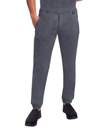Healing Hands Mens Scrubs Drawstring Jogger Pant 4 Pocket Purple Label 9301 Dante Scrub Pants for Men Large Pewter