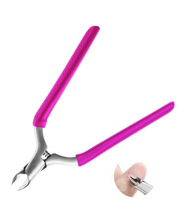 CGBE Cuticle Nipper Cuticle Remover Professional Manicure and Pedicure Cuticle Remover Tools Stainless Steel Cuticle Clippers Rose Red