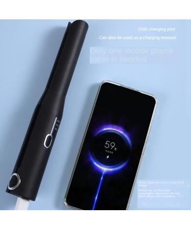 2 in 1 Cordless Hair Straighteners & Curlers - USB Rechargeable Travel Mini Hair Styling Device in White - Buy Online on GoSupps.com