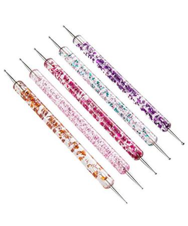 5Pcs Double-Headed Nail Art Dotting Pen Set | Acrylic Handle Nail Art Tools & Accessories for Creative Designs | Shop Internationally - Buy Online on GoSupps.com