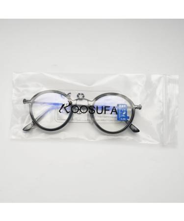 Koosufa Round Progressive Multifocal Anti-Blue Light Reading Glasses for Men & Women - Retro Metal Frame - Visual Aid for Work - Available in 1.0 to 4.0 Strengths - Buy Online on GoSupps.com