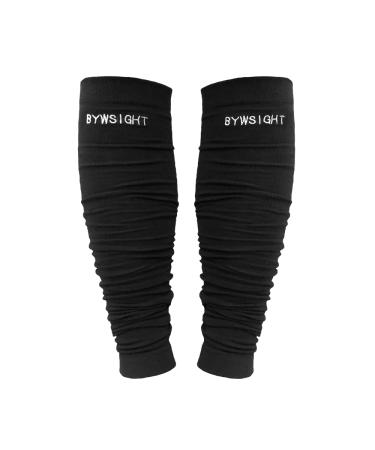 BYWSIGHT Football Leg Sleeves   2 Pairs  Calf Support Sleeves  Leg Compression Sleeve for Men and Women Sports Black Youth