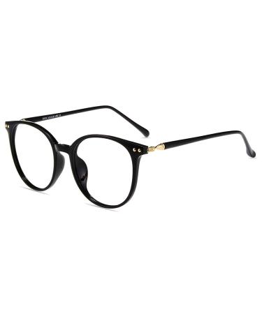 Firmoo Blue Light Blocking Glasses for Women Men Anti Glare Eyestrain Computer Gaming Glasses Anti Bluelight Blue Blocker Non Prescription Eyeglasses Black 1.75 x