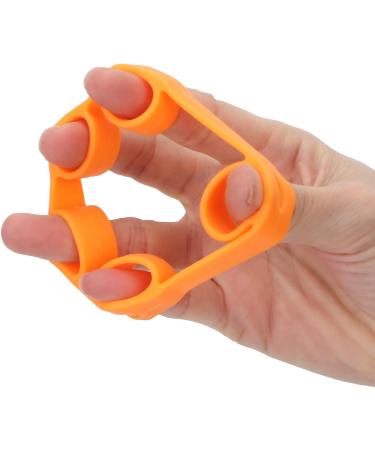 Hand Grip Strengthener & O-Ring Finger Exerciser - Orange 50 lbs & 11 lbs Stretcher for Arthritis Recovery | International Shipping Available - Buy Online on GoSupps.com