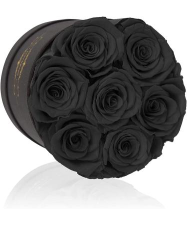 NATROSES Preserved Real Roses in Box - Long Lasting Up to 3 Years - Black Medium | Perfect Valentines Day Gift for Her - Buy Online on GoSupps.com