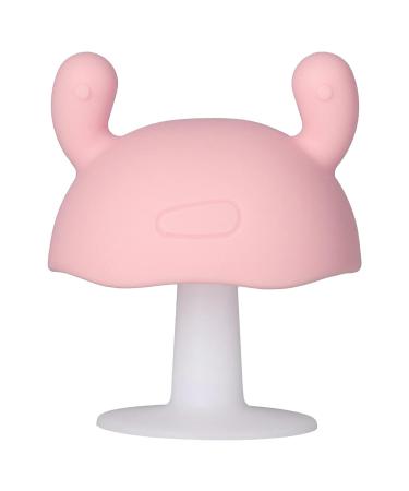 Silicone Mushroom Teething Toy for Infants 4+ Months - Pink - Buy Online on GoSupps.com