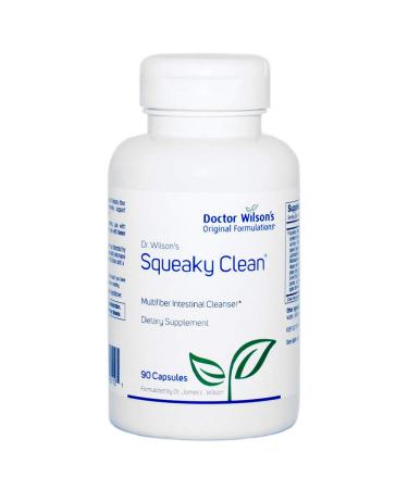 Dr. Wilson's Squeaky Clean Gut and Digestive Health with Fiber probiotics enzymes and More 90 Capsules