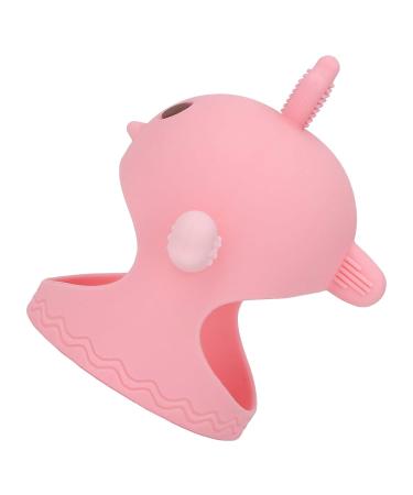 Pacifier Teether Set - Cute Chick Shape with 2 Nighttime Teether Rods (Cherry Pink) - Buy Online on GoSupps.com