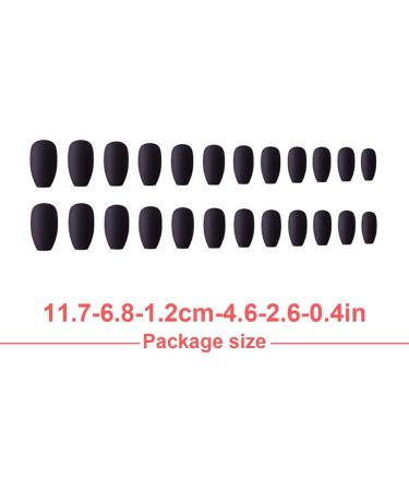 Dajidafu 1 Set Nails for Women Frosted Long Artificial Matte Fingernails Decals Wraps Full Cover Ballerina Gifts Manicure Kit Type 15 - Buy Online on GoSupps.com