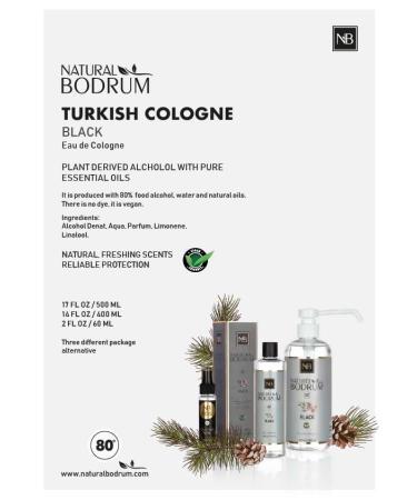 Black Eau De Cologne Extra Strong 17 Oz Turkish Cologne - Buy Online on GoSupps.com