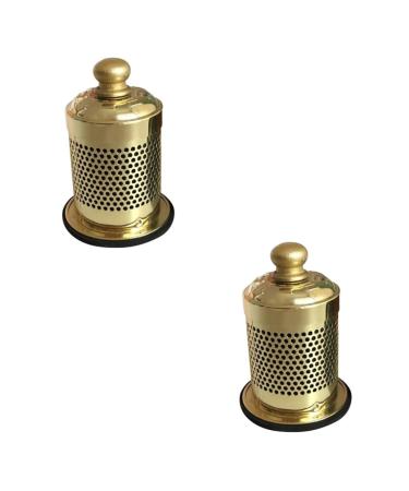 LALAFINA 2 Series-Box Moxibusion-Box Moxibustion-Tank Household appliances Air purlers Moxa burner Moxibusstabchen Moxa holder for mox guns copper Moxibusstaufstab Konisch Goldenx2st 8x5.7cmx2PCs