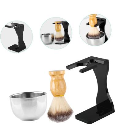 Frcolor Shaving Brush & Soap Set Premium Men's Grooming Kit | Stainless Steel Shaving Rack | Ideal for Beards & Personal Care - Buy Online on GoSupps.com