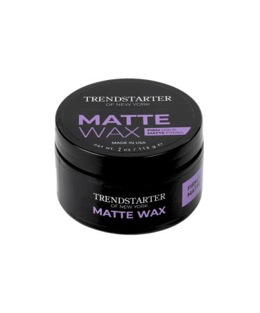 TRENDSTARTER - Men's Firm Hold Travel-Size Pomade (2oz) - Matte Finish Water-Based Flake-Free Styling Wax for All Hair Types 2 Ounce (Pack of 1)