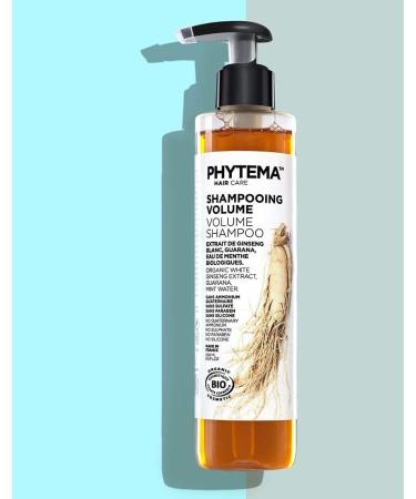 PHYTEMA - Organic Energizing Revitalizing Volume Shampoo for Men and Women Shaped Sheathed and Deeply Nourished Hair in a Single Step 250 ml - Buy Online on GoSupps.com