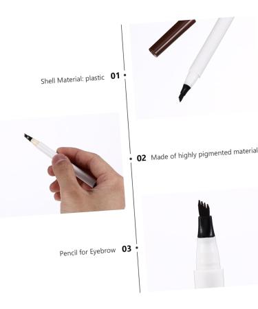  Didiseaon Didiseaon 6Pcs Eyebrow Pencil Four Fork Eyebrow Pencil Dark Brown Waterproof Makeup Eyebrow Cosmetic Eyebrow Pen Eyebrow Pen - Buy Online on GoSupps.com