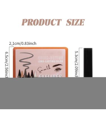  G n rique Eye Liners Women Waterproof 6 Color Long Lasting Eye Liners Natural Long Lasting Smooth Smooth Glitter Pencil for Youth Men Women Halloween Dating Performance Makeup Cosmetic Set Multi Colour - Buy Online on GoSupps.com