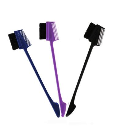 6pcs Portable Beauty Tools Set for Women | Stylish Comb Brow Brush Mascara Comb - Black Hairbrush Collection - Buy Online on GoSupps.com