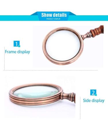 10X Magnifying Glass Antique Handheld Magnifier Loupe Optical Glass Magnifying Glass Reading Magnifier Aid Loupe for Seniors Reading Books Newspaper Learning Fault Finding Vision - Buy Online on GoSupps.com