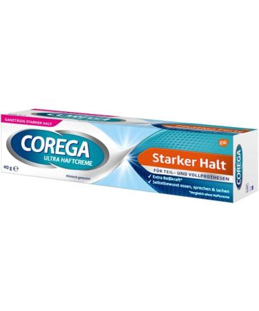 Corega Ultra Pick-Up Cream Strong Stop 40g | Best Denture Adhesive for Secure Hold | Buy Online with International Shipping - Buy Online on GoSupps.com