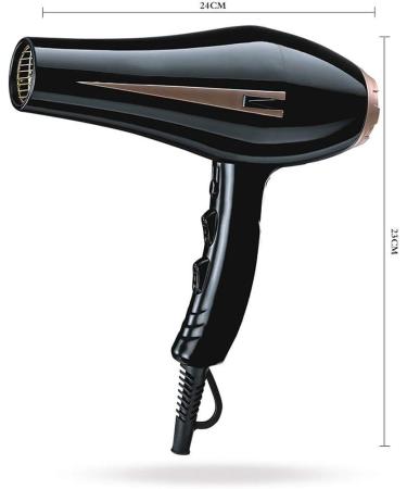 ADITAM Professional Hair Dryer Negative Ionic Salon Blow Dryer with Concentrator Nozzle Fast Dry Ac Motor Black Double The Comfort - Buy Online on GoSupps.com