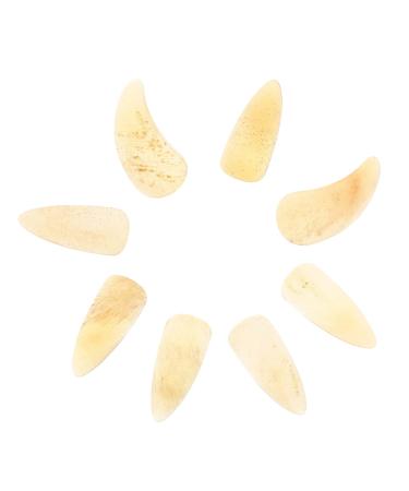 POPETPOP 8pcs Guzheng nails acoustic guitar pick ox horn pick Guzheng Nail Covers mandolin picks Guzheng Finger Picks ukulele pick Fingertip Covers finger guard horns trumpet child 2.7X1.2X0.1CM Yellow