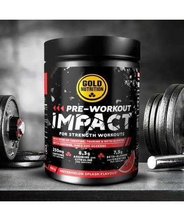 Buy GoldNutrition Pre-Workout Impact Watermelon 400g - Best International Shipping & Performance Boosting Formula - Buy Online on GoSupps.com
