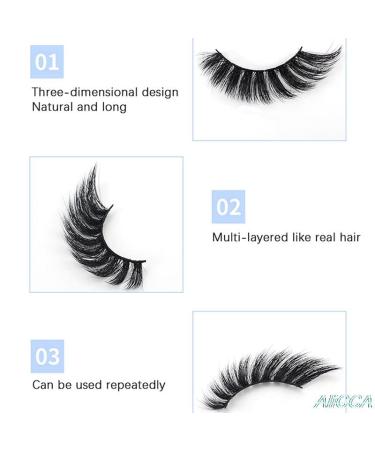 Reusable 3D Angel Wings False Eyelashes - Soft Thick & Fluffy Handmade Extensions #07 - Buy Online on GoSupps.com