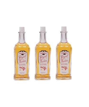 (Pack of 3) Royal Violets By Agustin Reyes 5 Oz Agua De Colonia Eau De Cologne Glass Bottle by Vetrarian