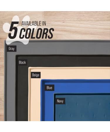 Leash Boss Spray Mat XL - Waterproof Silicone Bowl Pad for Cats & Dogs - 64x43 cm Marine Non-Slip Design for Food & Water - Buy Online on GoSupps.com