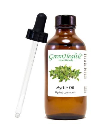 Myrtle Essential Oil (Morocco) 4 fl oz (118 ml) Glass Bottle w/Glass Dropper 100% Pure GreenHealth
