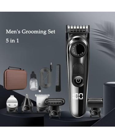 Hair Clippers for Men 5 in 1 Hair Trimmer for Men Beard Grooming Kit Electric Shaver Body Groomer Hair Clipper set - Buy Online on GoSupps.com