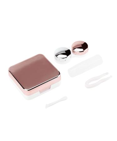Light Pink Reflecting Contact Lens Container Set | Stylish Durable & Hygienic | Ideal for Home & Travel - Buy Online on GoSupps.com