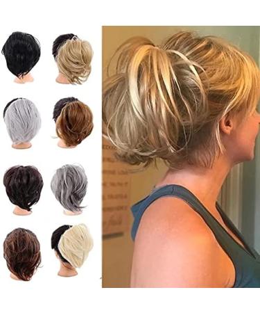 Messy Bun Hair Piece for Women Synthetic Donut Straight Ponytail Hair Messy Hair Bun Scrunchie Chignon With Elastic Hair Bands Pieces For Women Hair Extensions Fake Hair Accessories for Women Girls 6AT88 - Buy Online on GoSupps.com