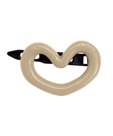 Heart Hair Claw Clips Weddings Hairstyling Pins Love Heart Romantic Hair Clippers Anti Slip Hair Binding Tools Simple Open Close Hair Accessories Hair Designing Stylish Claws for Girls Beige