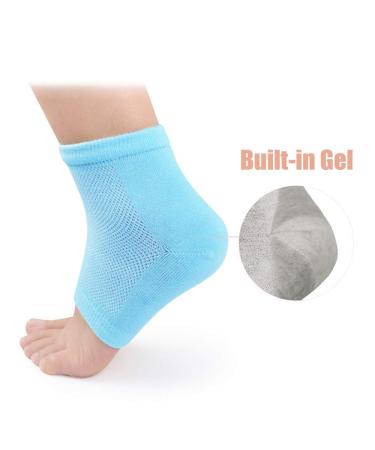 3 Pairs Gel Socks for Heel Protection & Moisturizing | Silicone Heel Spur Bandage for Dry Cracked Feet - Buy Online on GoSupps.com