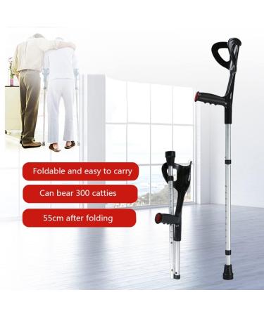 Forearm Crutches Adult Portable Folding Walking Cane Height Adjustable Ergonomic & Heavy Duty for Standard & Tall Adults Bathing in Sunlight - Buy Online on GoSupps.com