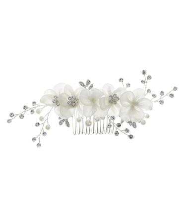 ifundom Flower Side Hair Comb flower girl hair accessories for wedding hair accessory for women hair accessories for women hair combs for women accessories bridal rhinestone wig bride