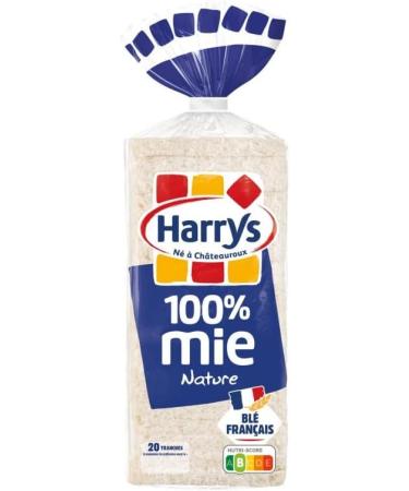 Epicerie HARRYS 100% Mie Bread De Mie Without Crust Nature 500 g Pack of 4 Sold as a Lot - Buy Online on GoSupps.com