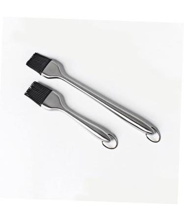 Zerodeko 2pcs Cake Tools Pastry Brush for Baking T Tool Basting Brush Grill Brush Stainless Steel Oil Brush medium Silver - Buy Online on GoSupps.com